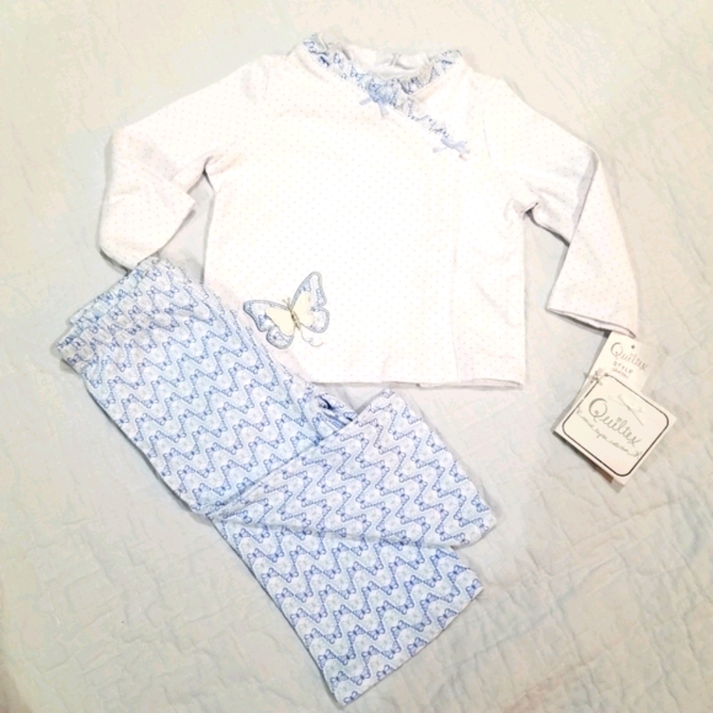 Quiltex Baby Butterfly Pajamas 3/6 months